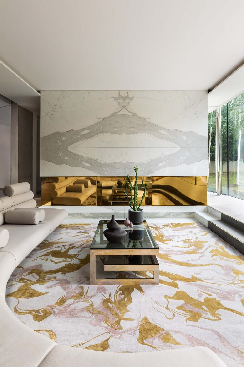 Glamorous Gold Print rugs