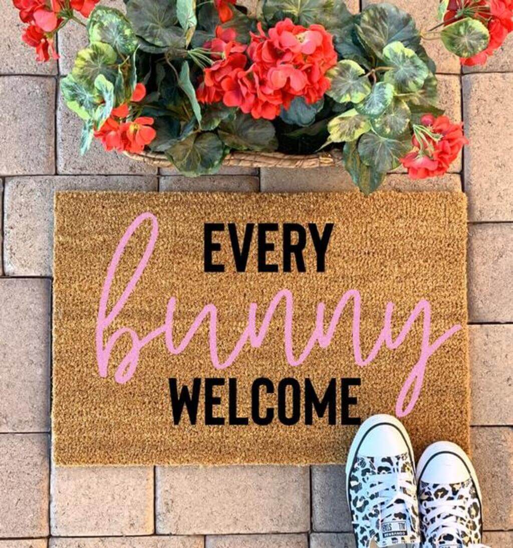  Welcome Easter Spring Mat outdoor easter decorations