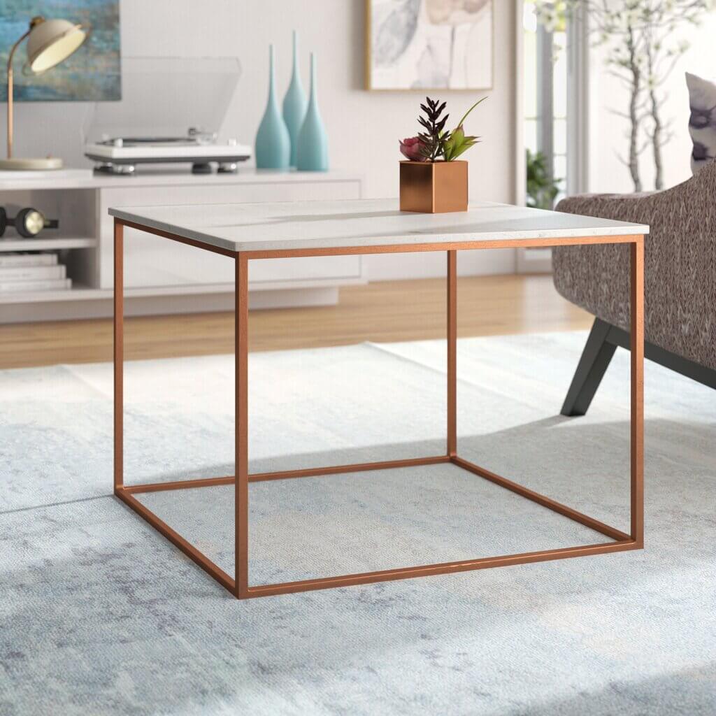 Box Frame Marble Coffee Table
