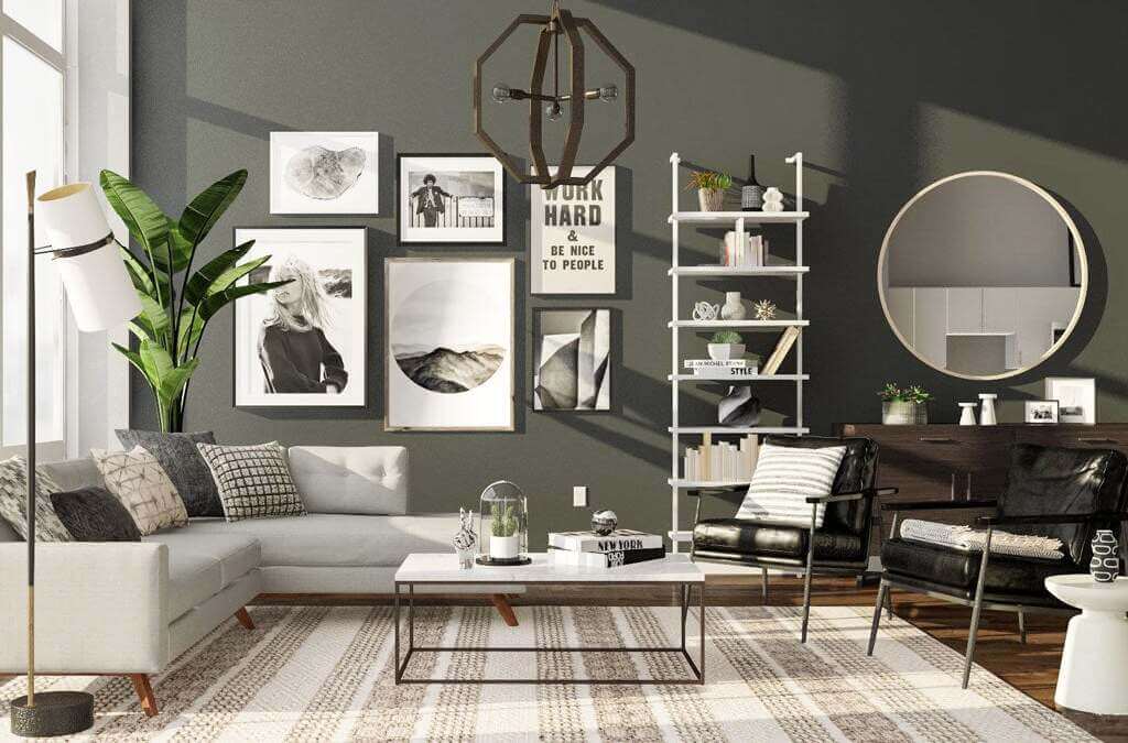 Dozens of Choices of Black and White for Living Room