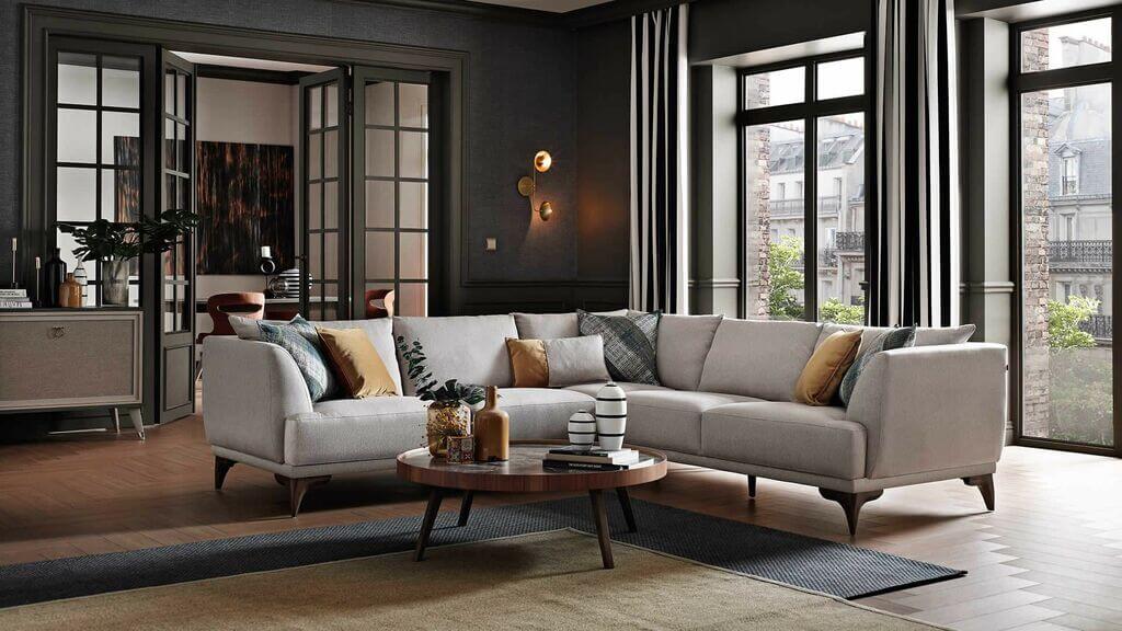 Sectional mid century modern sofa