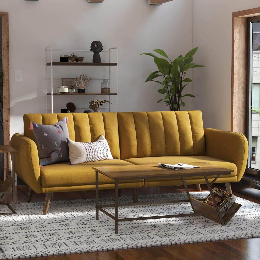 muster color mid century sofa