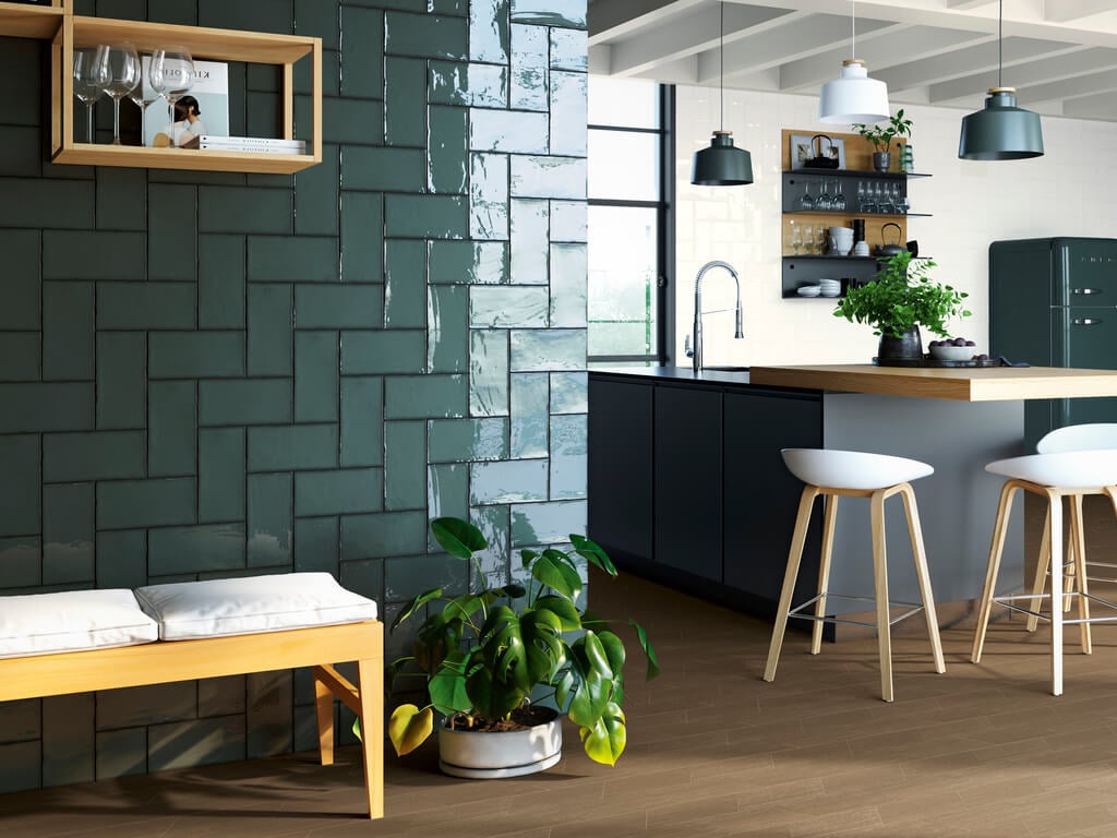 Green Tiles in Your New Kitchen