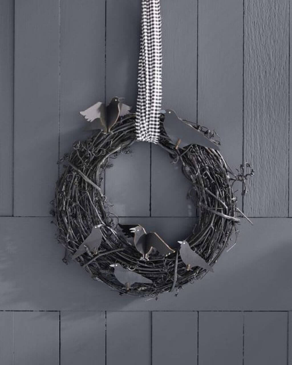  Crow DIY Halloween Wreath 