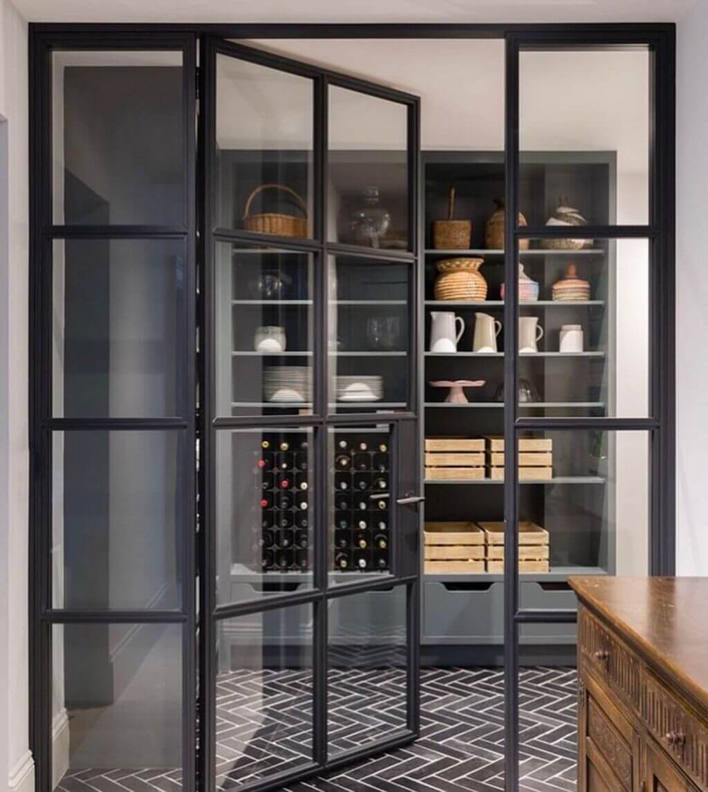  Glass Doors to Pantry