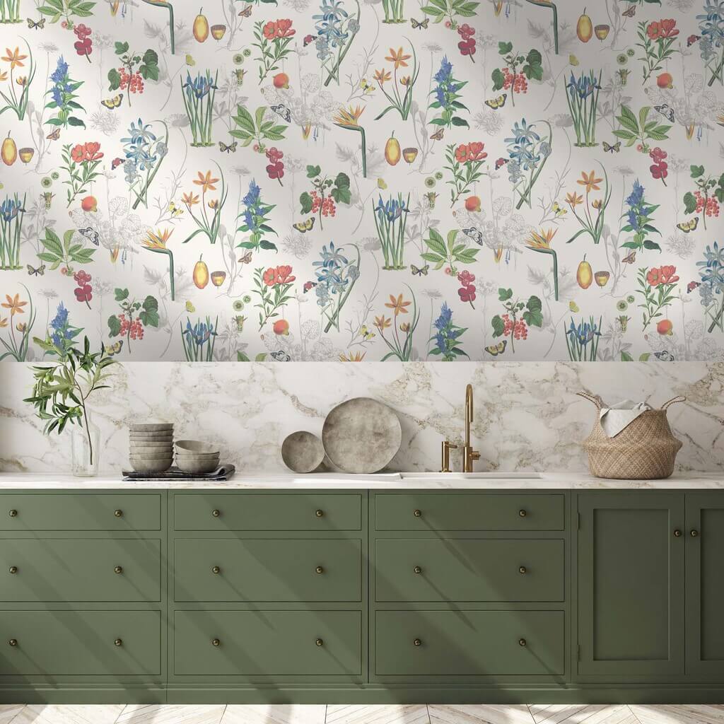 Wallpapered Kitchens