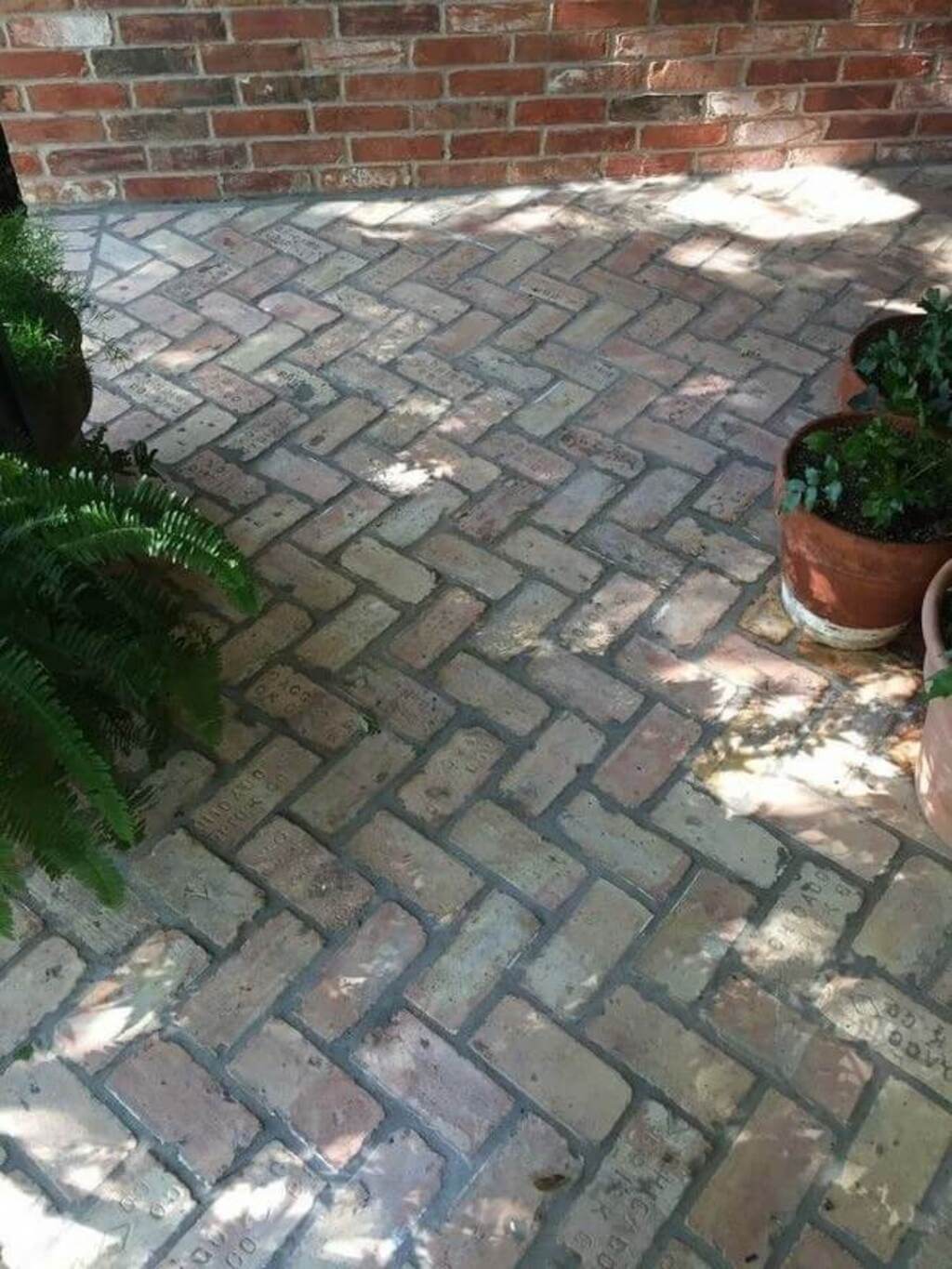 Reclaimed Brick cheap patio paver ideas