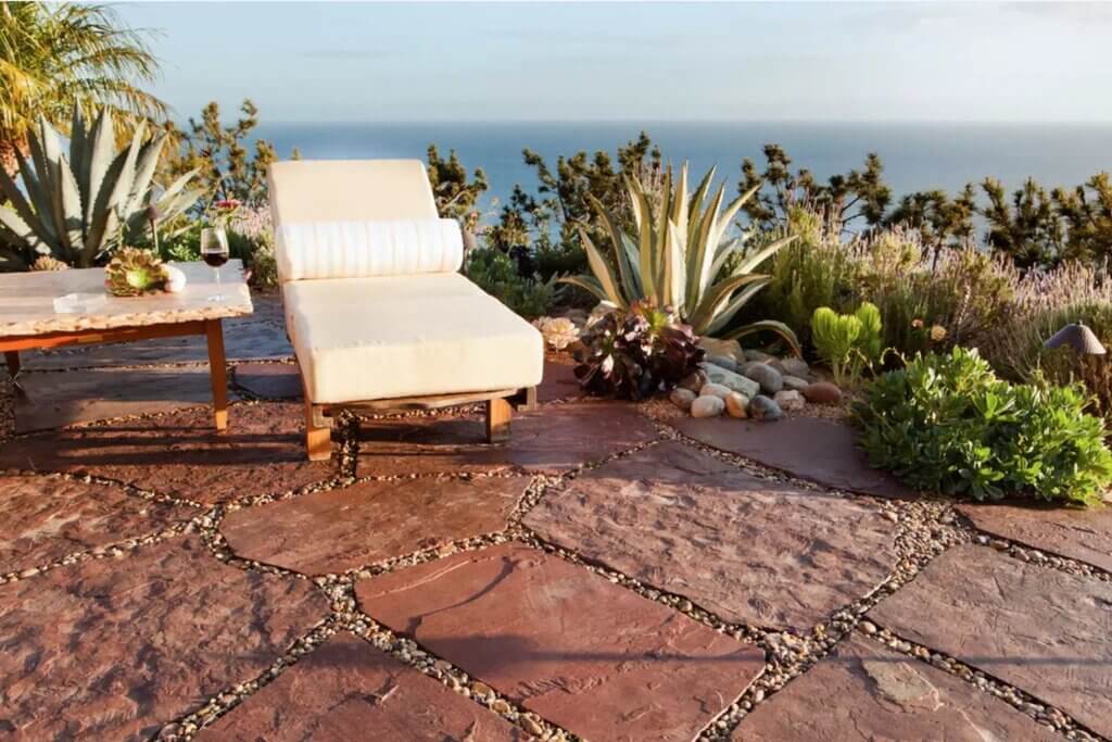 Red patio paver ideas