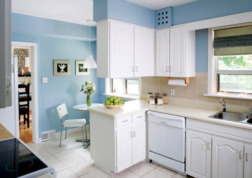 Paint or Stain the Cabinets with a Brighter Color Your Kitchen