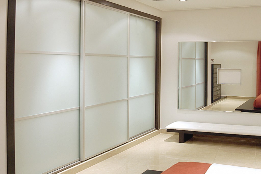 Light Mirror Sliding Closet Doors