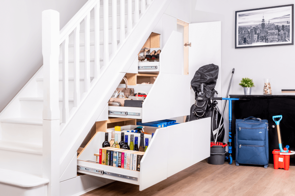 Utilize Space Under Stairs