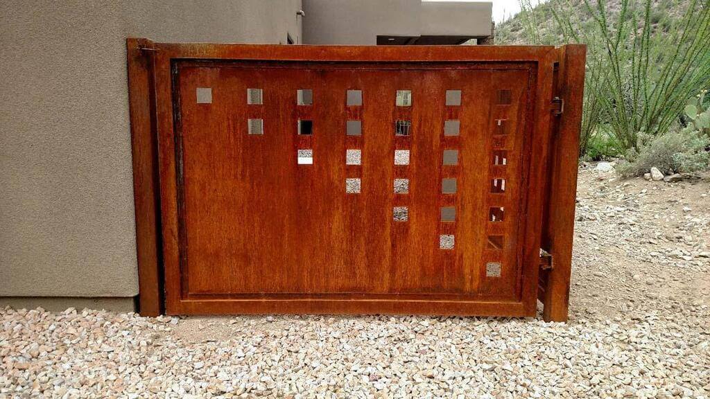 Wood Squares Gate Design for Home