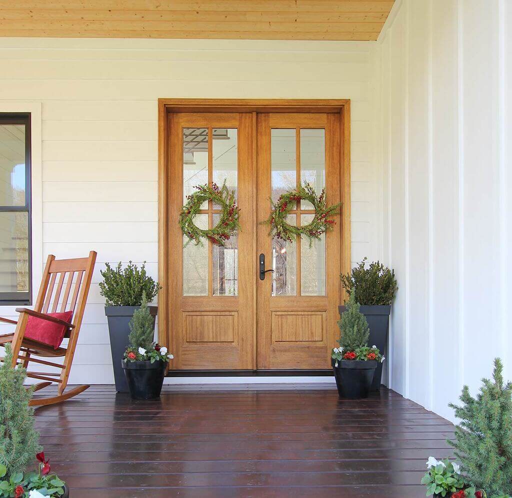 Conventional Farmhouse Double Front Doors