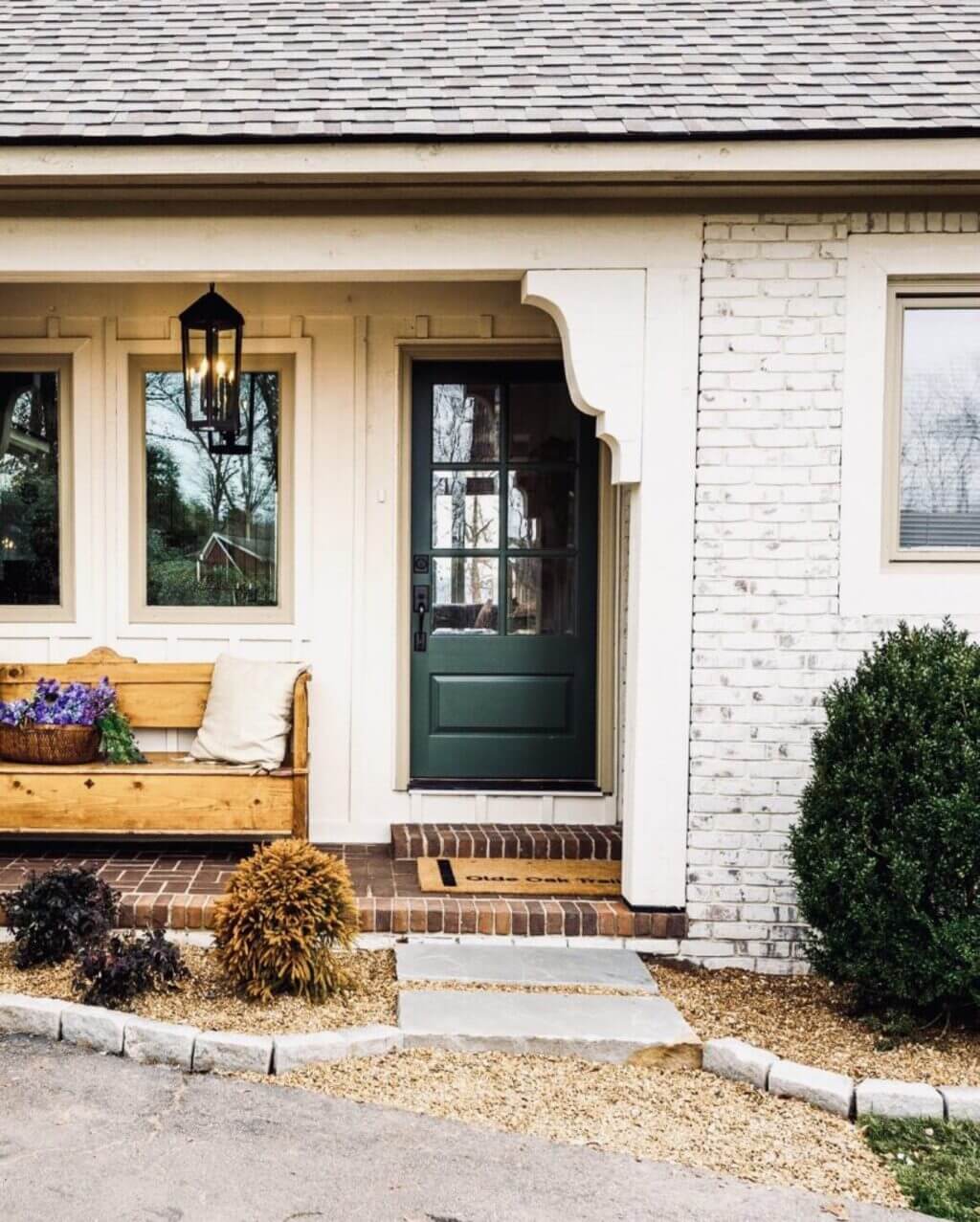 Updated Windows with Limewash Brick