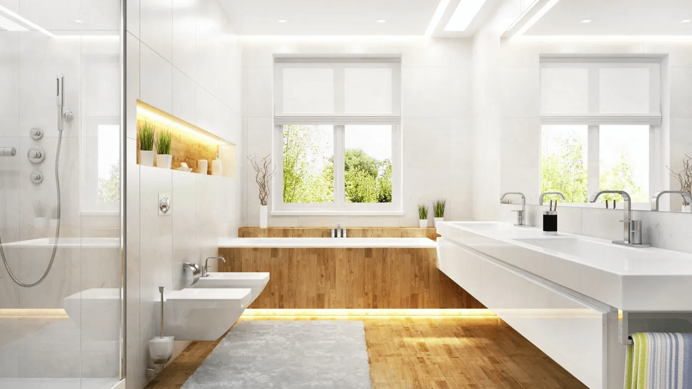 floor-mounted WC Bathroom design