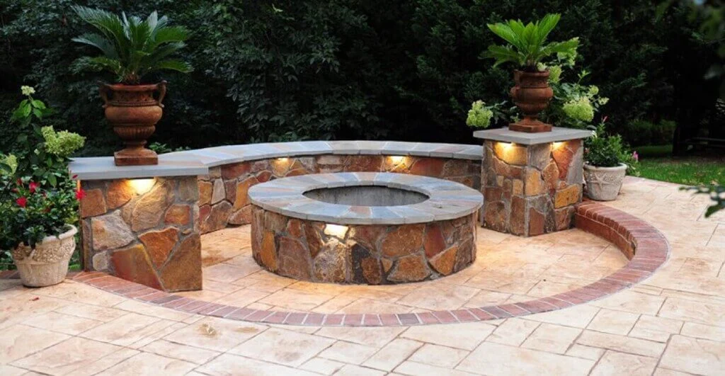 DIY Stone Fire Pit Seating
