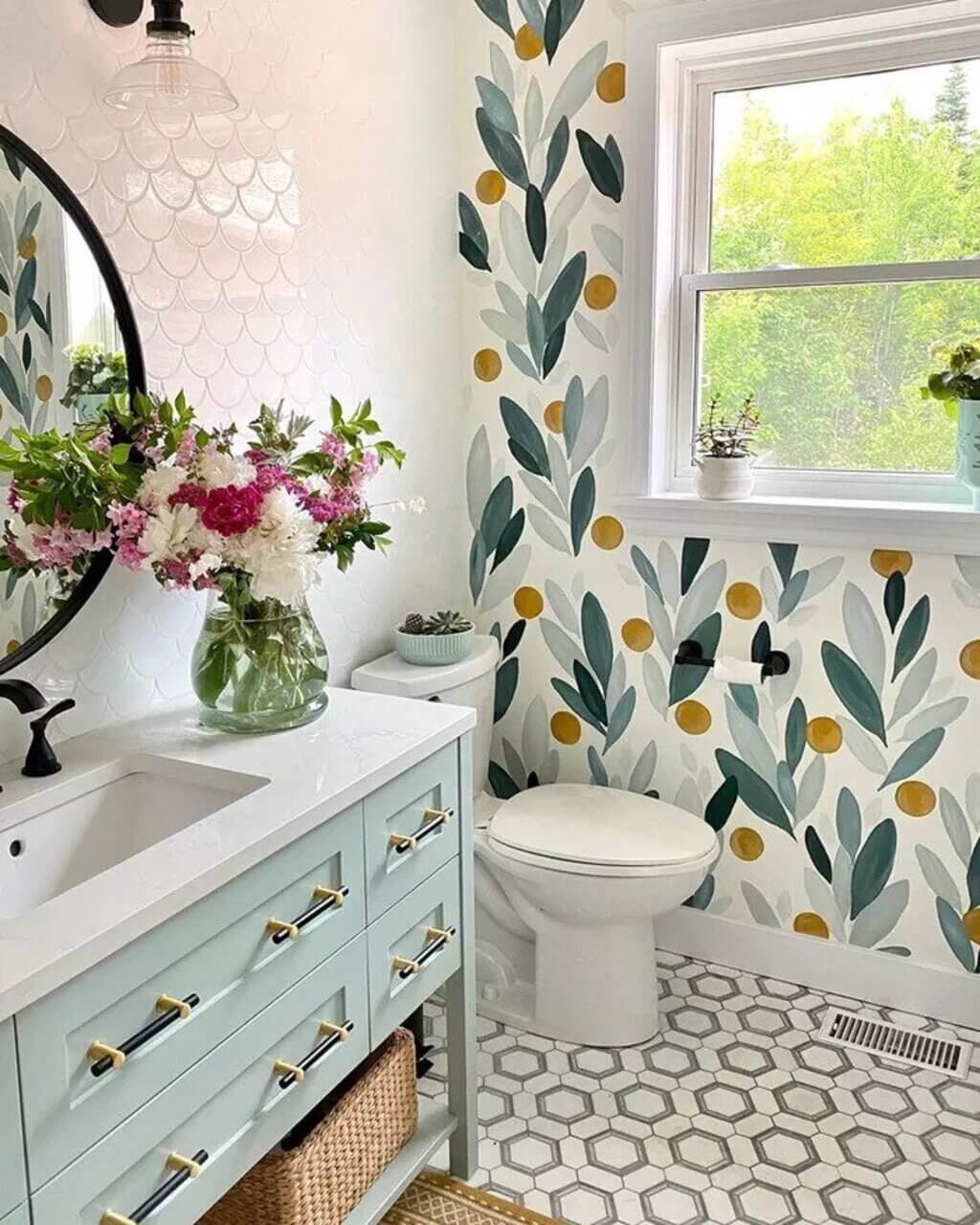  Mismatched Patterns for a Loud Personality for bathroom

