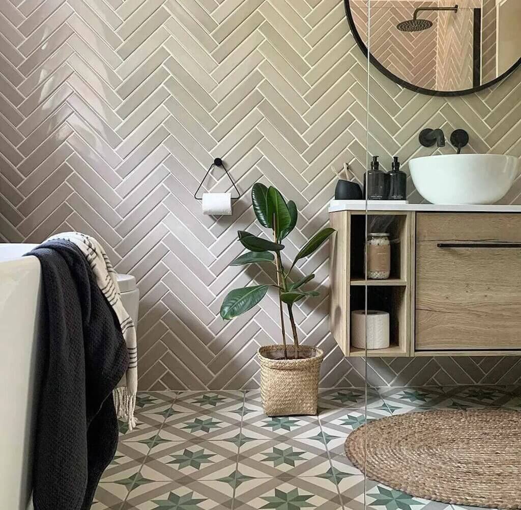  Bathroom tile ideas forming a Neutral Illusion