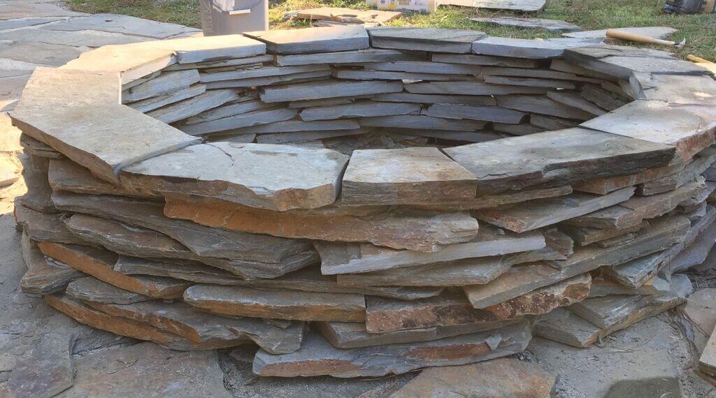 Easy Stacked Stone Fire Pit 