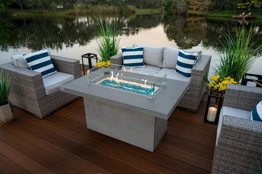 Patio Table and Fire Pit