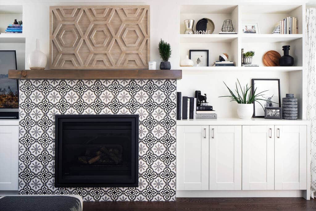 modern fireplace tile ideas