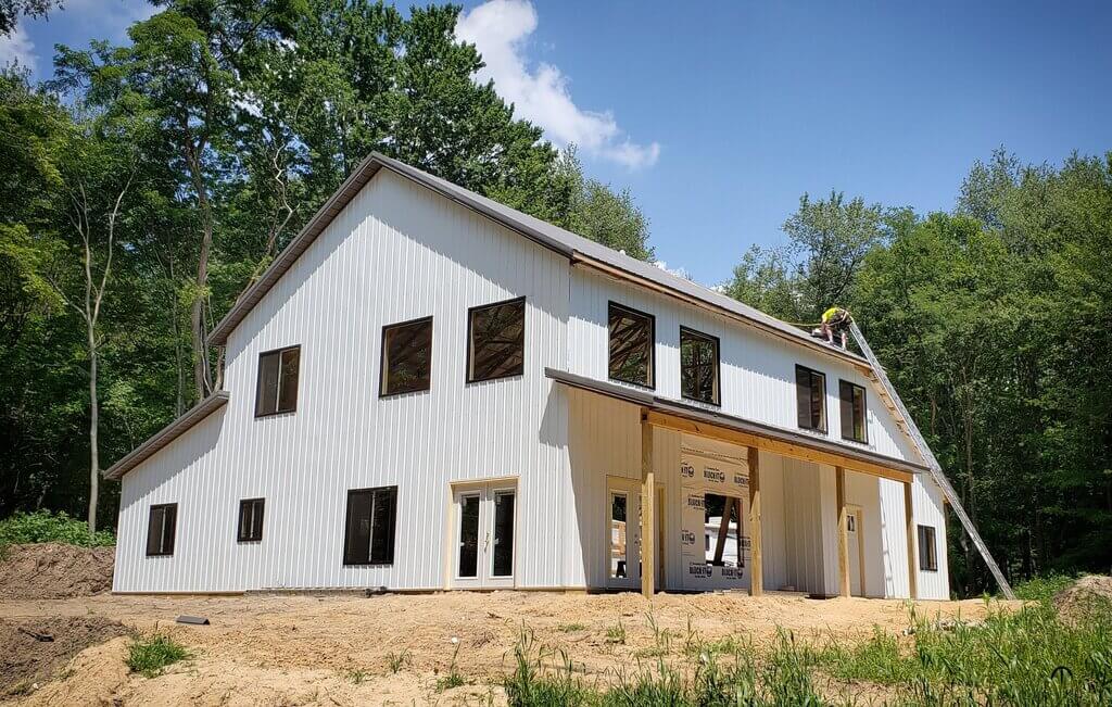 White Pole barn house