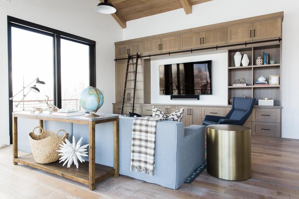 A living room filled with furniture and a flat screen tv
