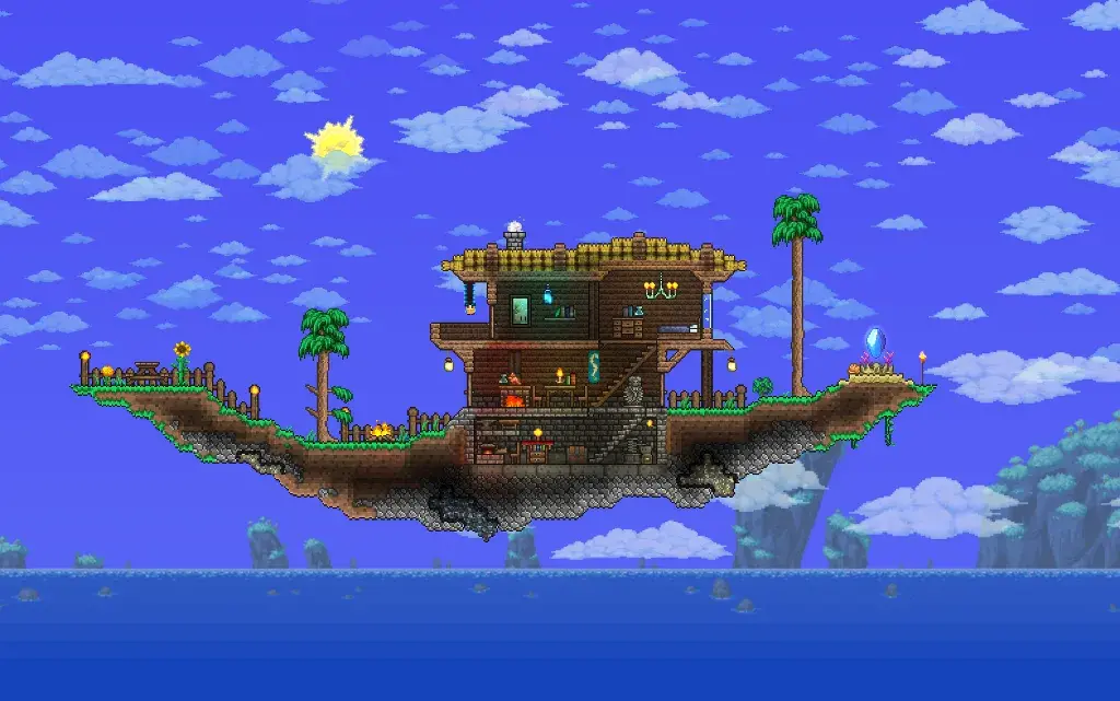 Terraria Floating House