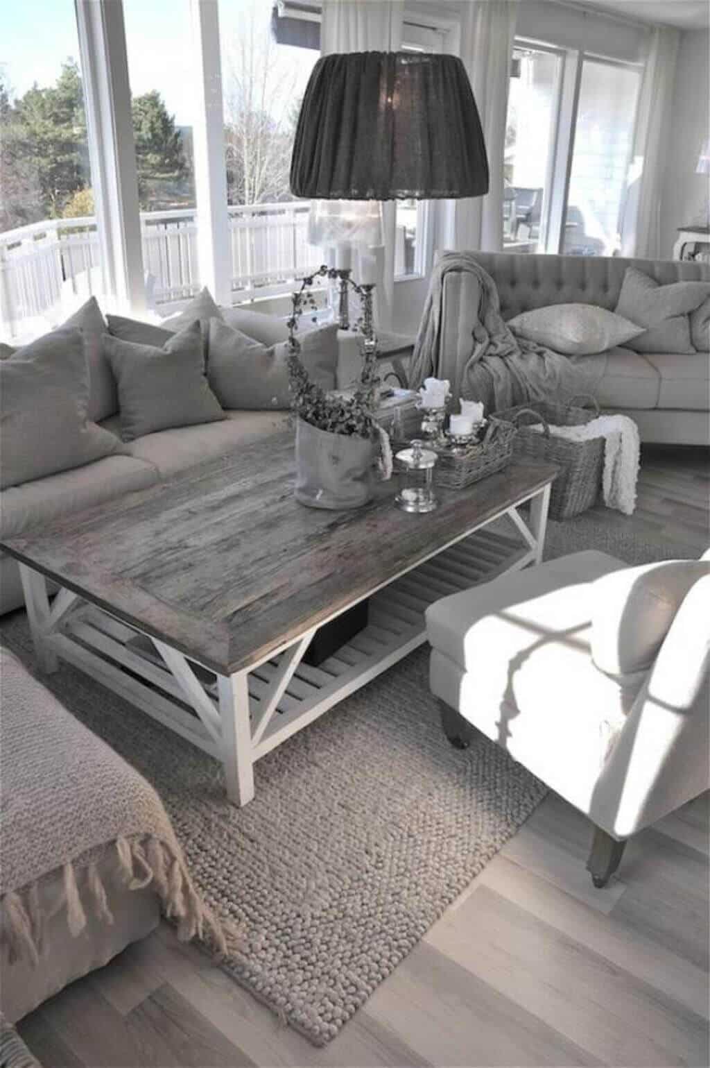 large wooden coffee tables
