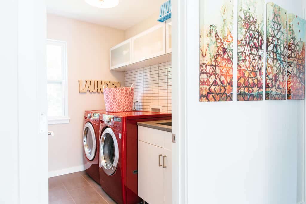 Make Use of the Ceiling IN laundry room space