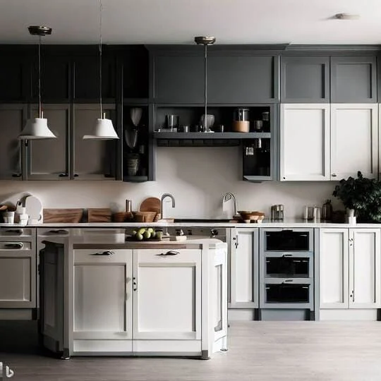 two tone kitchen cabinets 
