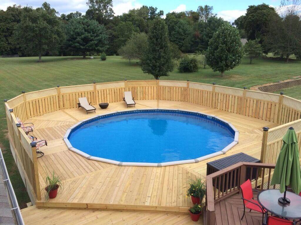 best above ground pools with decks