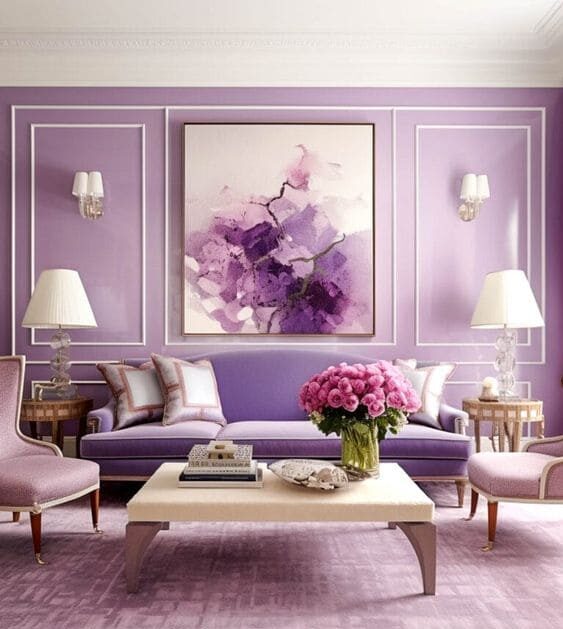 Champagne with Purple home color