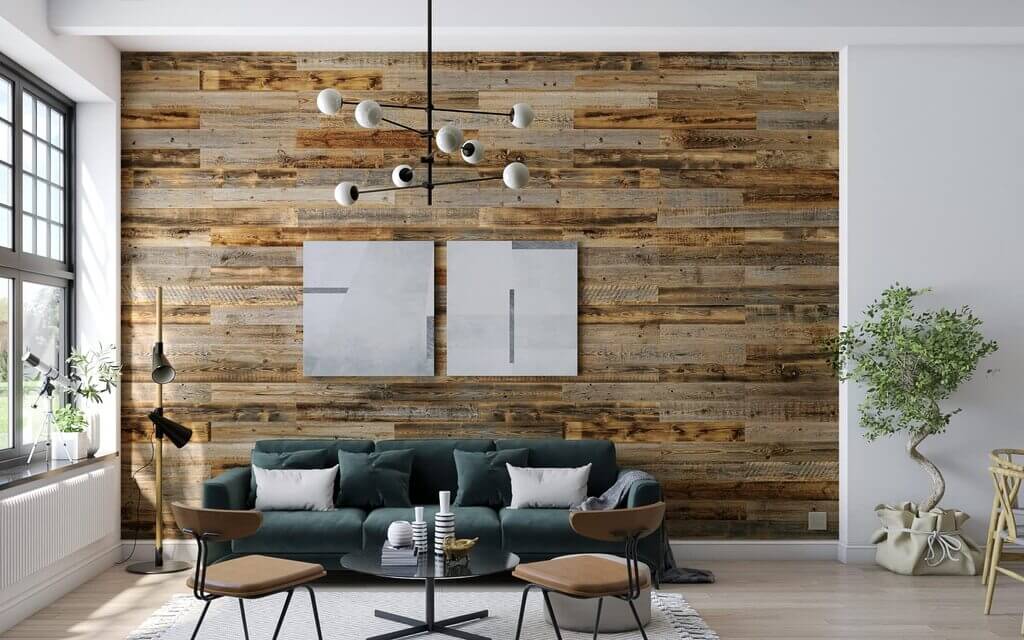 Barn Wood Herringbone Panels