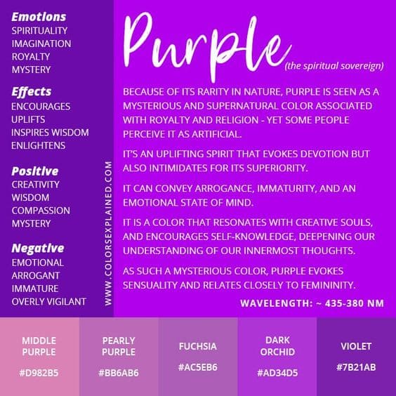 colors that go with purple