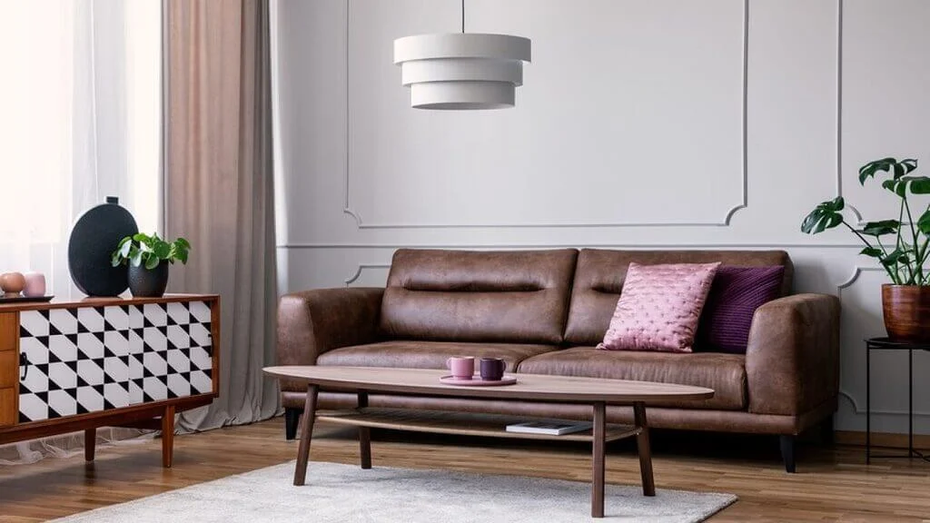cozy mid century modern living room