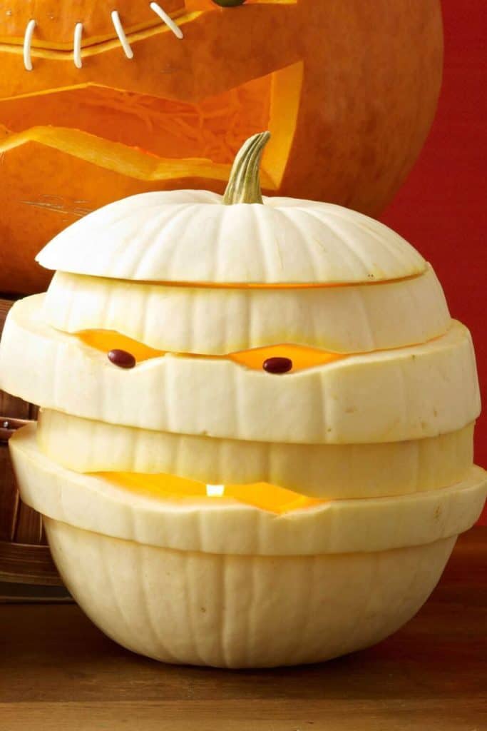Pumpkin Mummy carving ideas