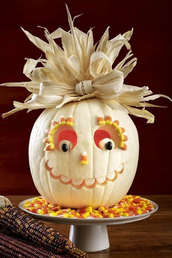 Sweetly Scary Scarecrow pumpkin decorating ideas
