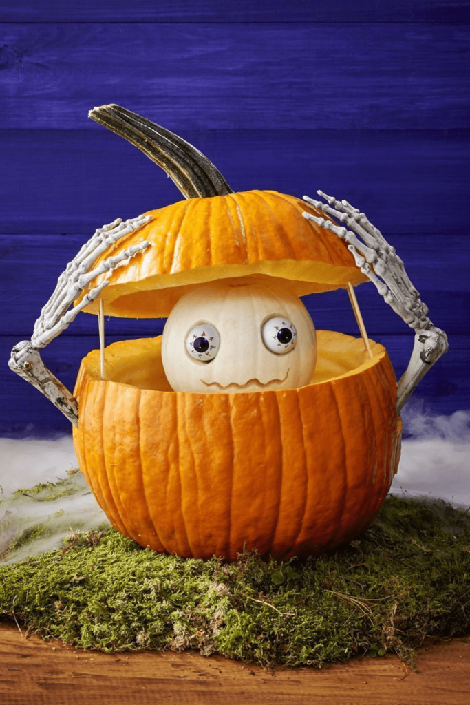 Peek-a-Boo pumpkin decorating ideas