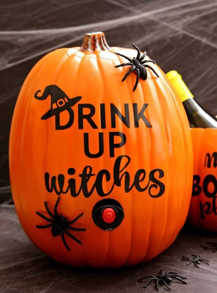 Wine Dispenser pumpkin decorating ideas