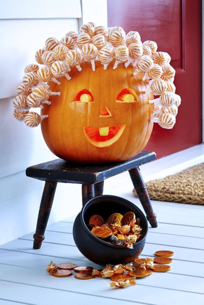 The Lollipop Head pumpkin ideas