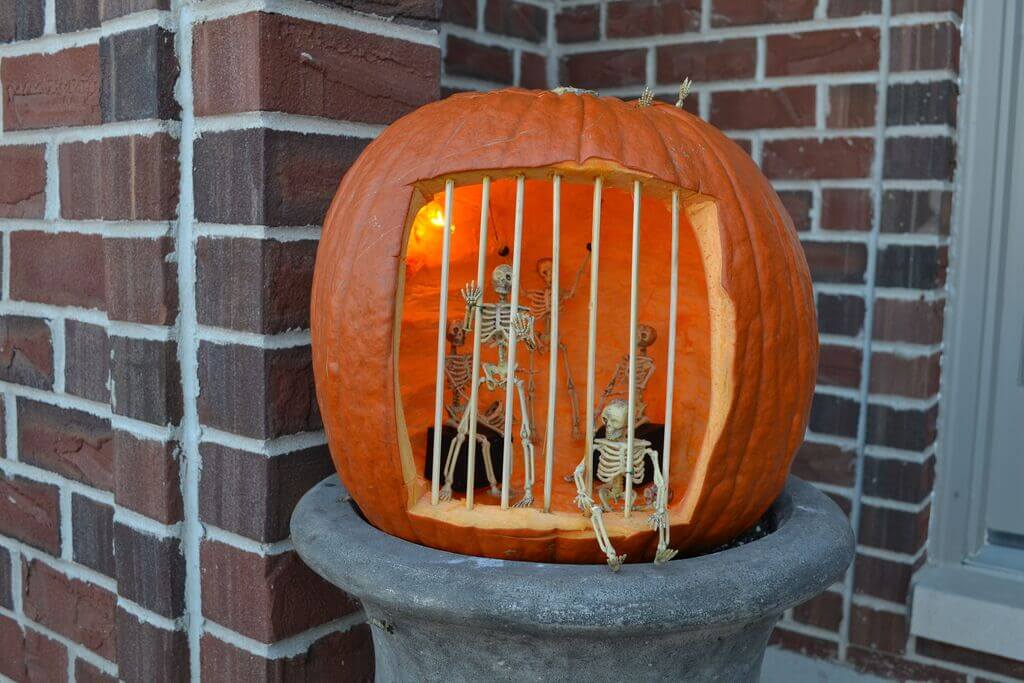 A Scary Prison pumpkin face ideas
