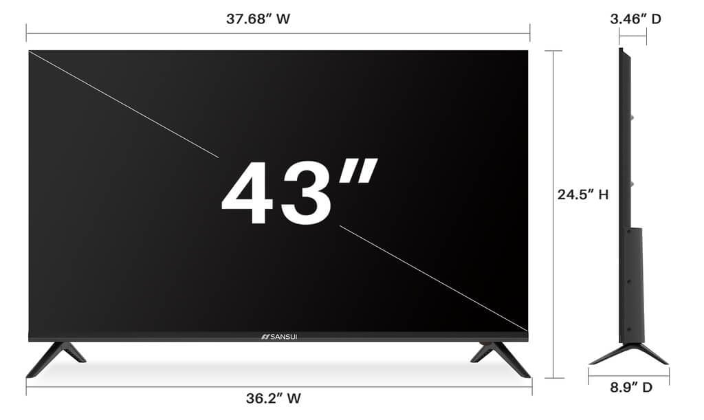 43 inch TV Dimensions