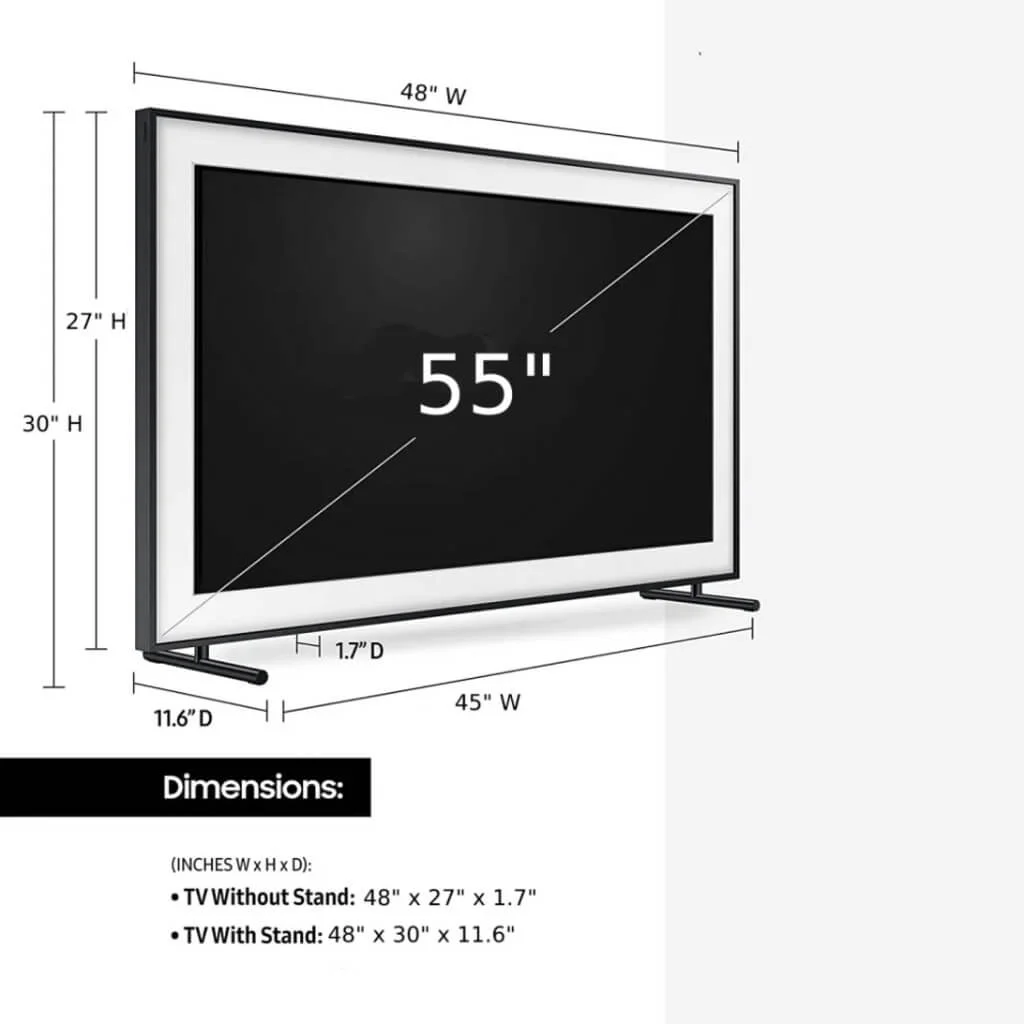  55 inch TV Dimensions