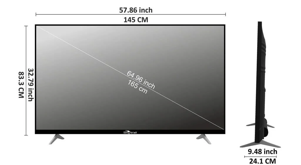 65 inch TV Dimensions