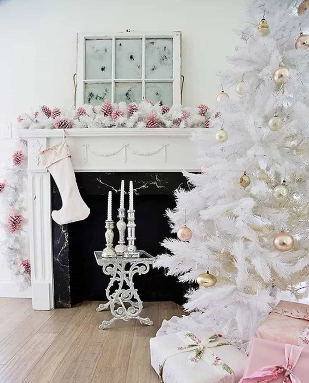The Shiny Metallics and White Christmas Tree
