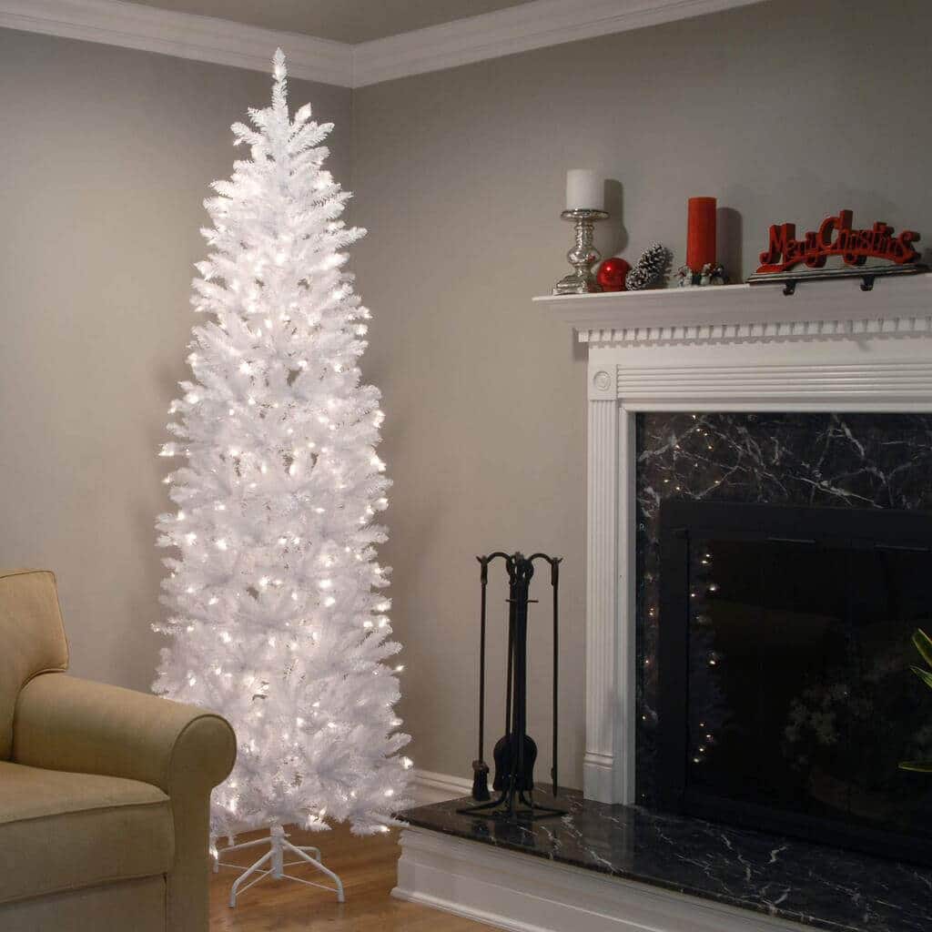 Space-Saver White Christmas Tree