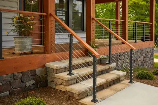 Sleek Cable Architectural Porch Railings