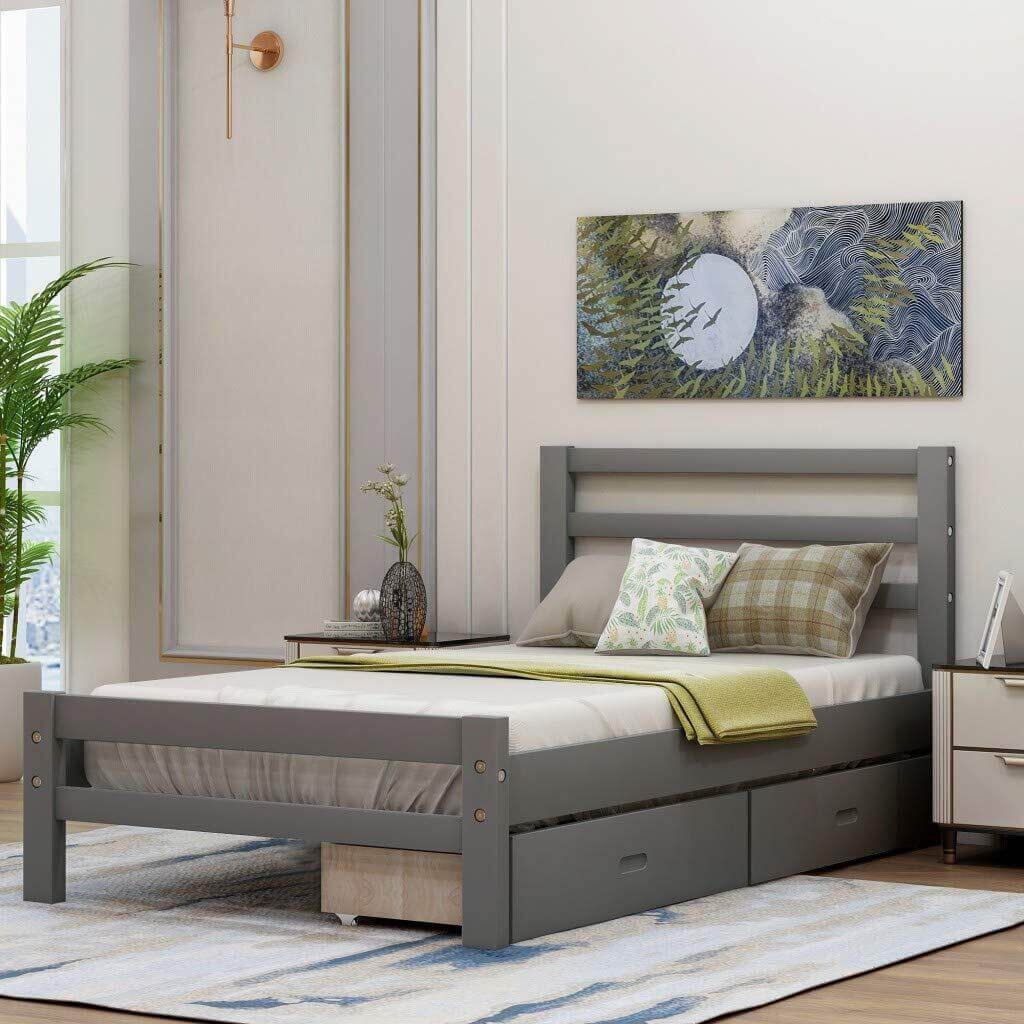 twin bed with drawers