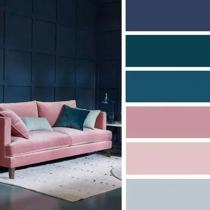 grey two colour combination for living room